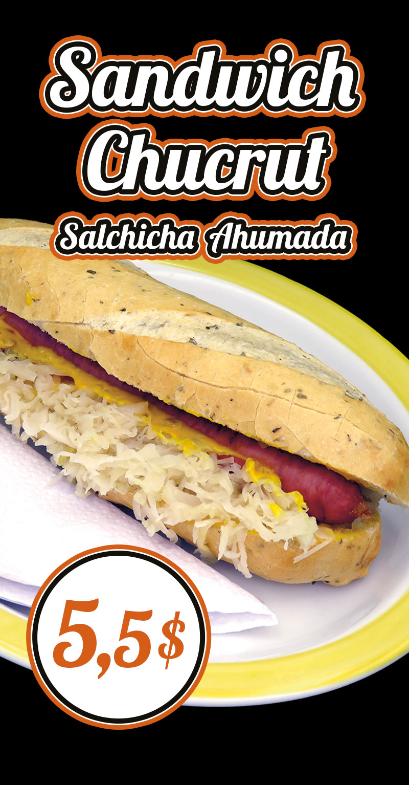 Sandwich Chucrut | Salchicha Ahumada
